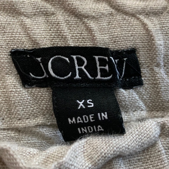 J Crew Flax Linen Soleil Pants Elastic Drawstring Waist SZ XS - Picture 8 of 13